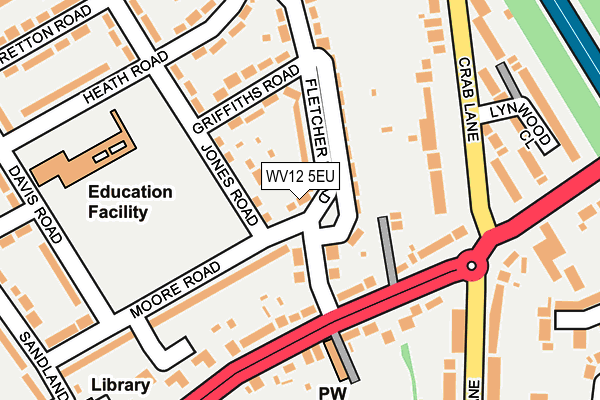 WV12 5EU map - OS OpenMap – Local (Ordnance Survey)