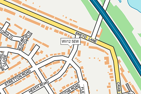 WV12 5EW map - OS OpenMap – Local (Ordnance Survey)