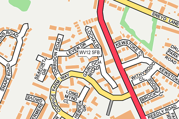 WV12 5FB map - OS OpenMap – Local (Ordnance Survey)