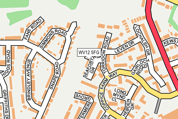 WV12 5FG map - OS OpenMap – Local (Ordnance Survey)