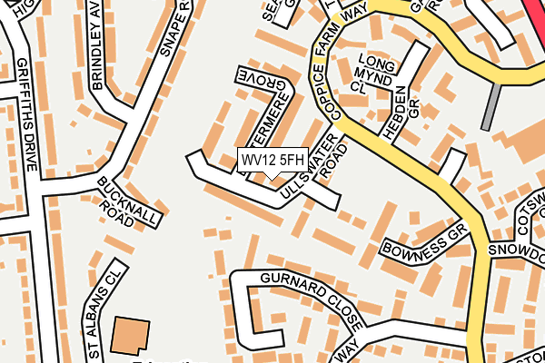 WV12 5FH map - OS OpenMap – Local (Ordnance Survey)