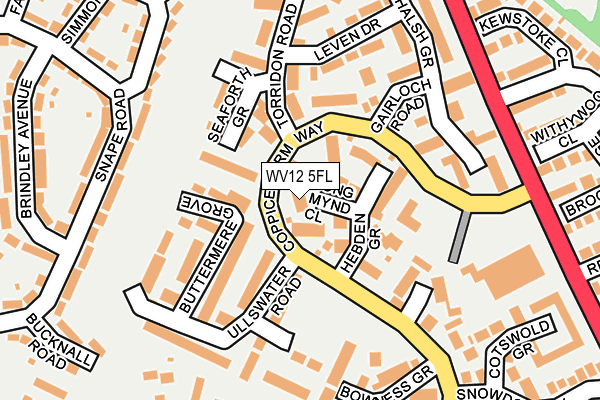 WV12 5FL map - OS OpenMap – Local (Ordnance Survey)