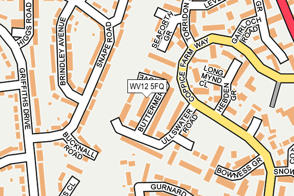 WV12 5FQ map - OS OpenMap – Local (Ordnance Survey)