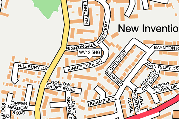 WV12 5HG map - OS OpenMap – Local (Ordnance Survey)