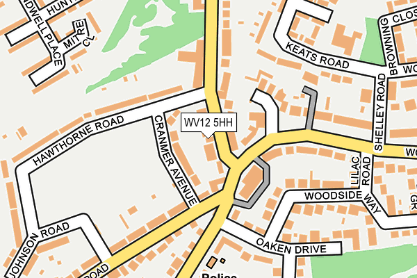 WV12 5HH map - OS OpenMap – Local (Ordnance Survey)