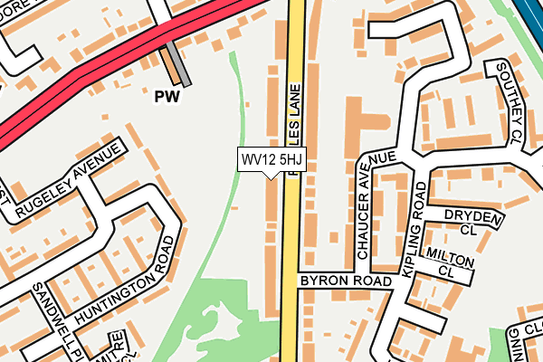 WV12 5HJ map - OS OpenMap – Local (Ordnance Survey)