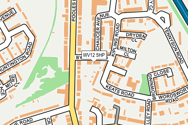 WV12 5HP map - OS OpenMap – Local (Ordnance Survey)