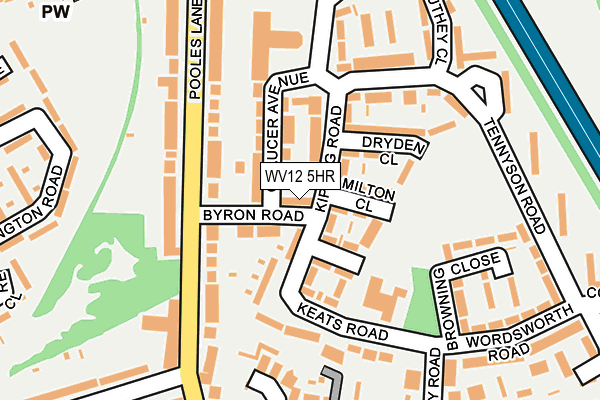 WV12 5HR map - OS OpenMap – Local (Ordnance Survey)