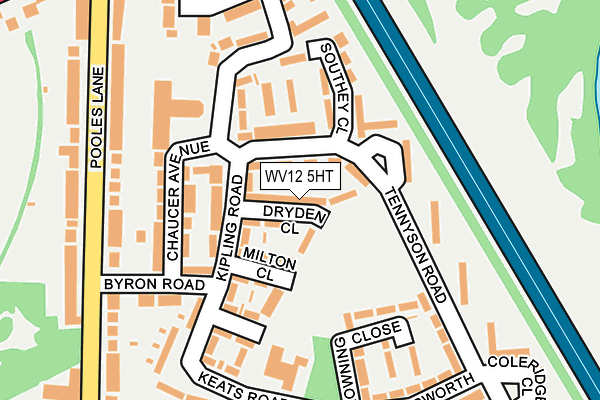 WV12 5HT map - OS OpenMap – Local (Ordnance Survey)