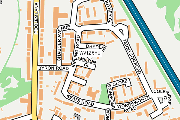 WV12 5HU map - OS OpenMap – Local (Ordnance Survey)