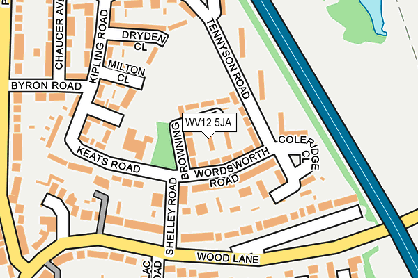 WV12 5JA map - OS OpenMap – Local (Ordnance Survey)