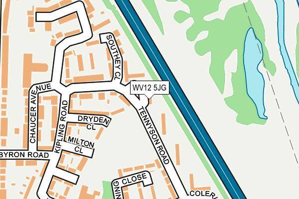 WV12 5JG map - OS OpenMap – Local (Ordnance Survey)
