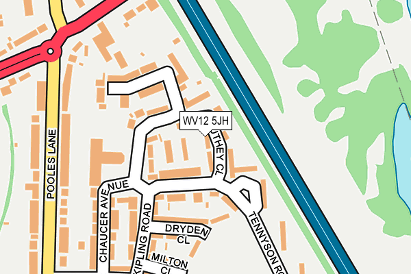 WV12 5JH map - OS OpenMap – Local (Ordnance Survey)