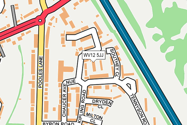 WV12 5JJ map - OS OpenMap – Local (Ordnance Survey)