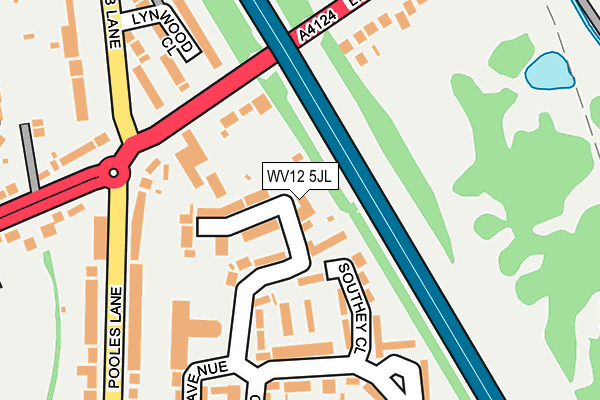 WV12 5JL map - OS OpenMap – Local (Ordnance Survey)