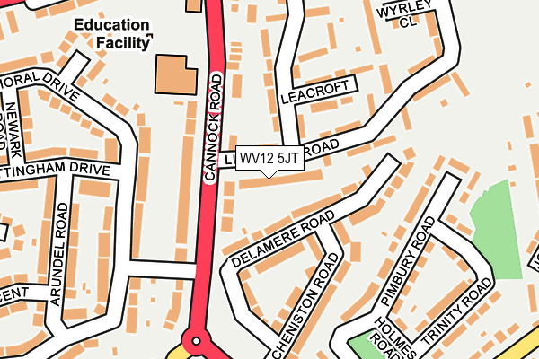 WV12 5JT map - OS OpenMap – Local (Ordnance Survey)