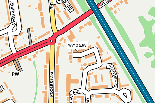 WV12 5JW map - OS OpenMap – Local (Ordnance Survey)