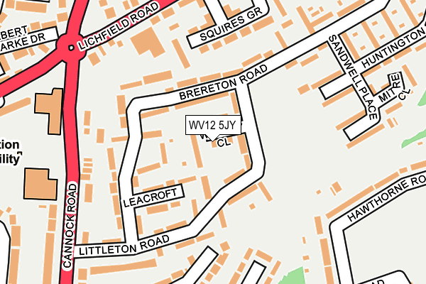 WV12 5JY map - OS OpenMap – Local (Ordnance Survey)