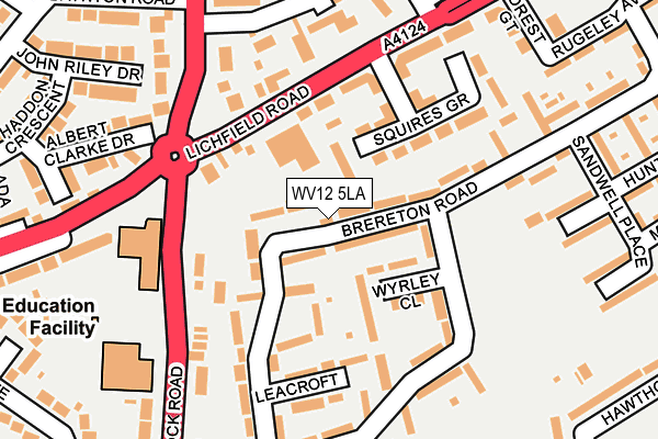 WV12 5LA map - OS OpenMap – Local (Ordnance Survey)
