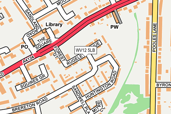 WV12 5LB map - OS OpenMap – Local (Ordnance Survey)