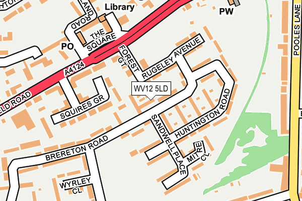 WV12 5LD map - OS OpenMap – Local (Ordnance Survey)