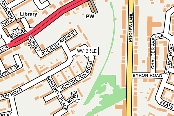 WV12 5LE map - OS OpenMap – Local (Ordnance Survey)