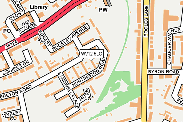 WV12 5LG map - OS OpenMap – Local (Ordnance Survey)