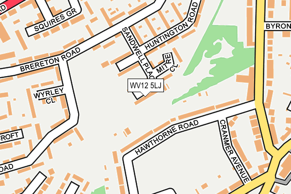 WV12 5LJ map - OS OpenMap – Local (Ordnance Survey)