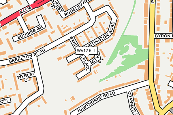WV12 5LL map - OS OpenMap – Local (Ordnance Survey)