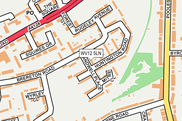 WV12 5LN map - OS OpenMap – Local (Ordnance Survey)