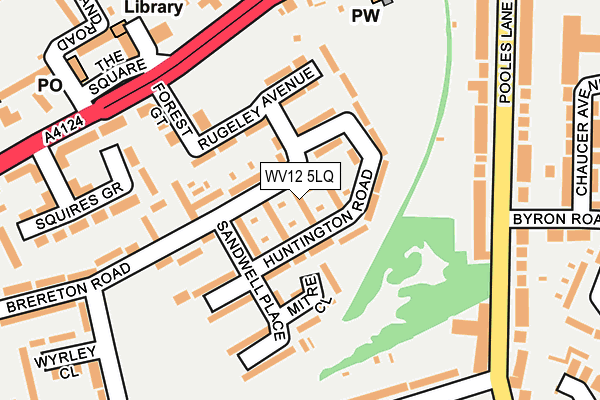 WV12 5LQ map - OS OpenMap – Local (Ordnance Survey)