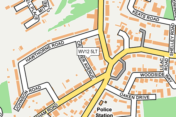 WV12 5LT map - OS OpenMap – Local (Ordnance Survey)