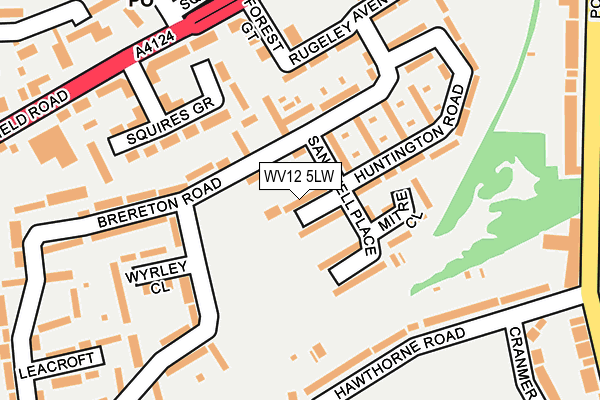 WV12 5LW map - OS OpenMap – Local (Ordnance Survey)