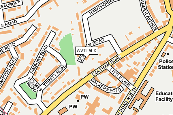 WV12 5LX map - OS OpenMap – Local (Ordnance Survey)