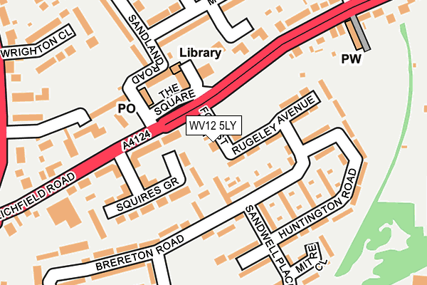 WV12 5LY map - OS OpenMap – Local (Ordnance Survey)