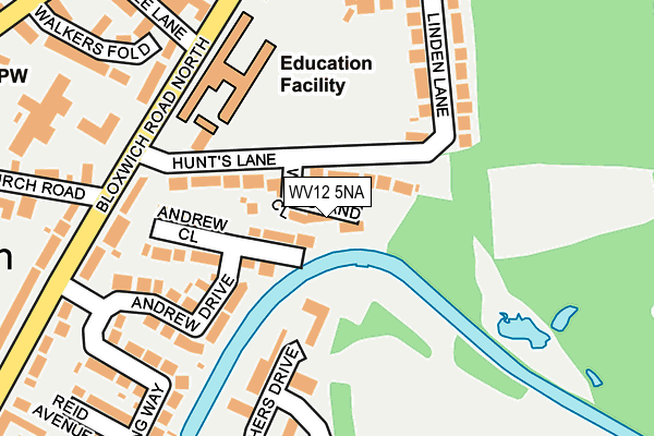 WV12 5NA map - OS OpenMap – Local (Ordnance Survey)