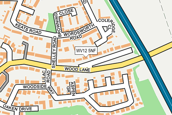 WV12 5NF map - OS OpenMap – Local (Ordnance Survey)