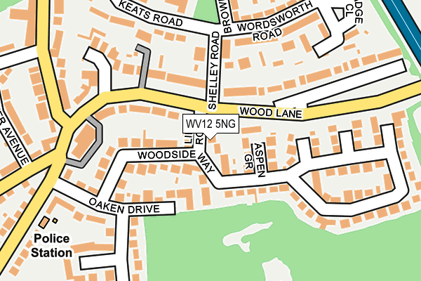 WV12 5NG map - OS OpenMap – Local (Ordnance Survey)
