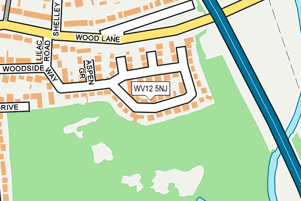 WV12 5NJ map - OS OpenMap – Local (Ordnance Survey)