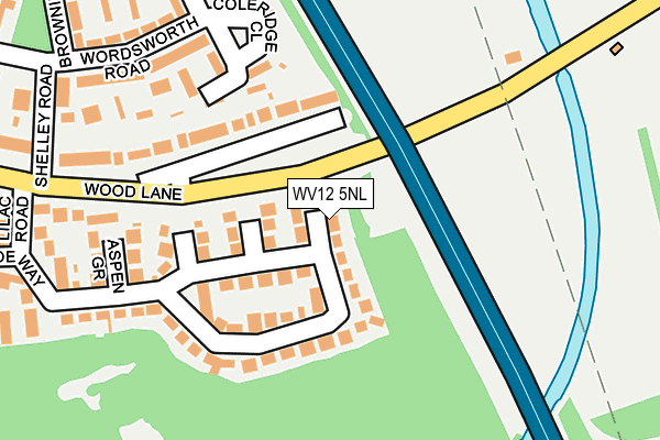 WV12 5NL map - OS OpenMap – Local (Ordnance Survey)
