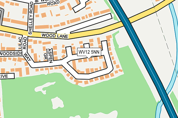 WV12 5NN map - OS OpenMap – Local (Ordnance Survey)