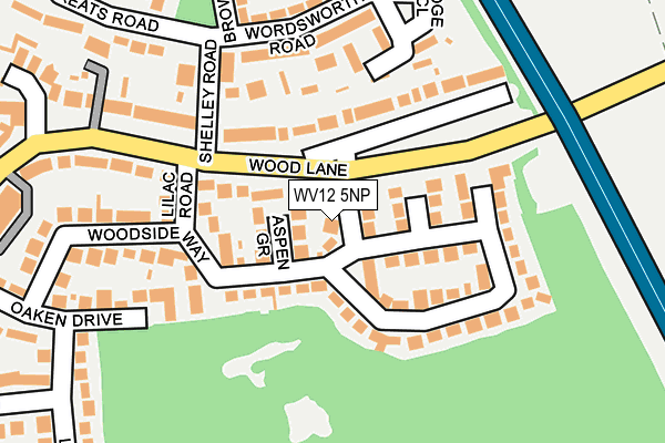 WV12 5NP map - OS OpenMap – Local (Ordnance Survey)