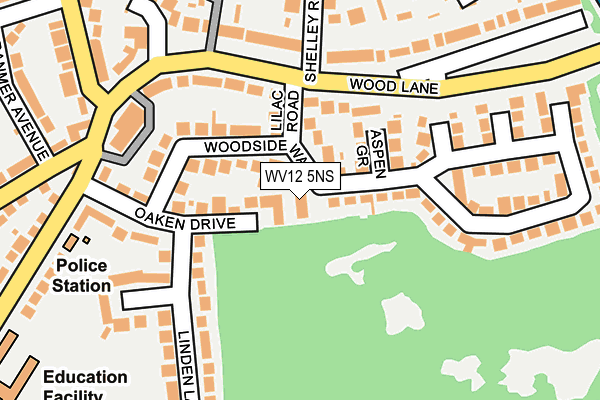 WV12 5NS map - OS OpenMap – Local (Ordnance Survey)