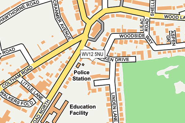 WV12 5NU map - OS OpenMap – Local (Ordnance Survey)