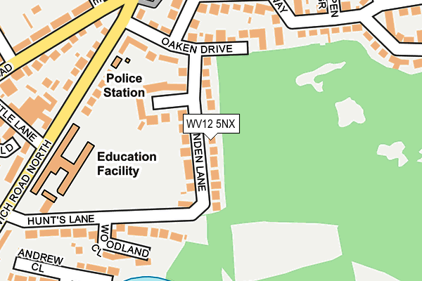 WV12 5NX map - OS OpenMap – Local (Ordnance Survey)