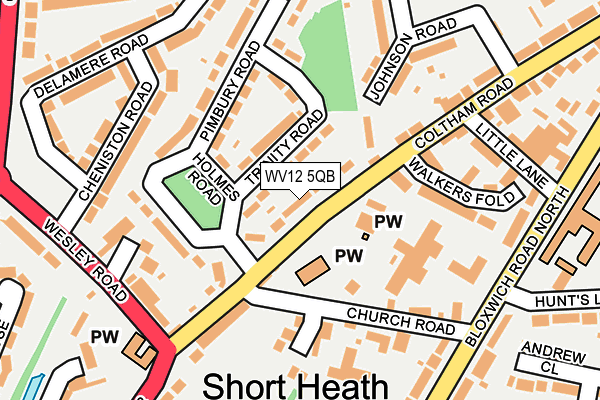 WV12 5QB map - OS OpenMap – Local (Ordnance Survey)