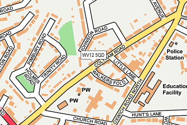 WV12 5QD map - OS OpenMap – Local (Ordnance Survey)