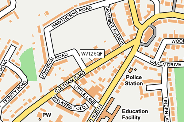 WV12 5QF map - OS OpenMap – Local (Ordnance Survey)