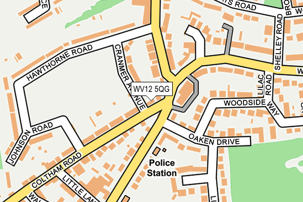 WV12 5QG map - OS OpenMap – Local (Ordnance Survey)