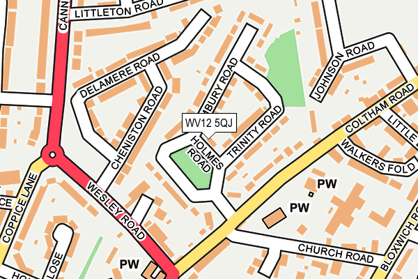 WV12 5QJ map - OS OpenMap – Local (Ordnance Survey)